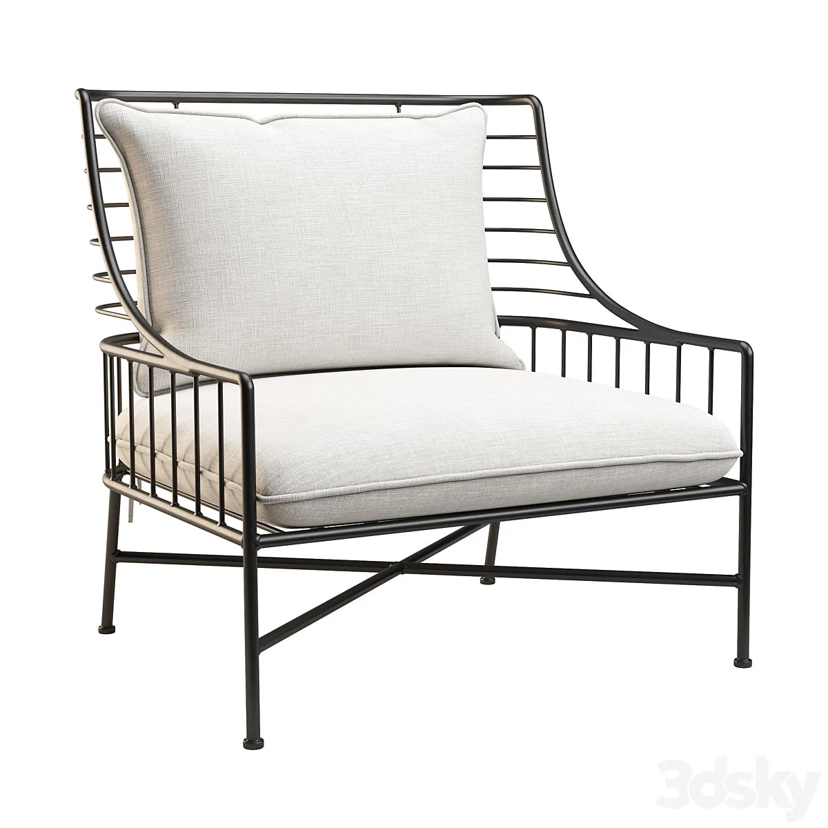CB2 Breton Black Metal Chair